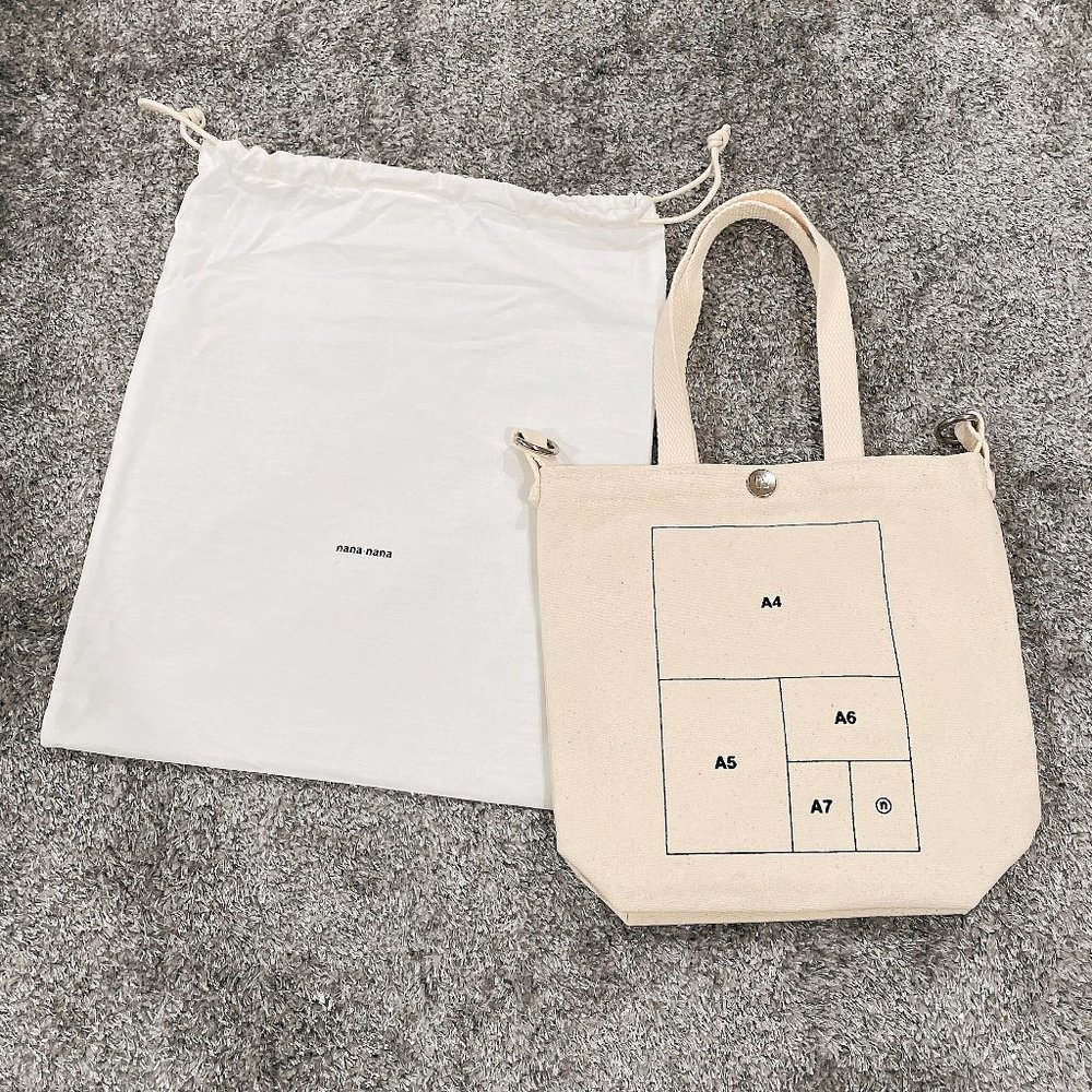 [NWT]nana nana A7 Paper Canvas Tote Bag-S